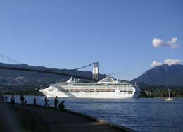 Alaska Cruise under Lion's Gate Bridge