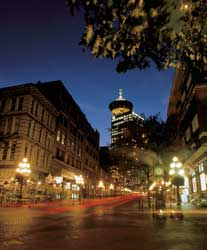 Harbour Centre Tower from Gastown